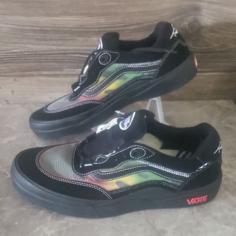 New Vans Mens Wayvee‎ Tyson Peterson Black Skateboarding Shoes Size 7.5 Casual